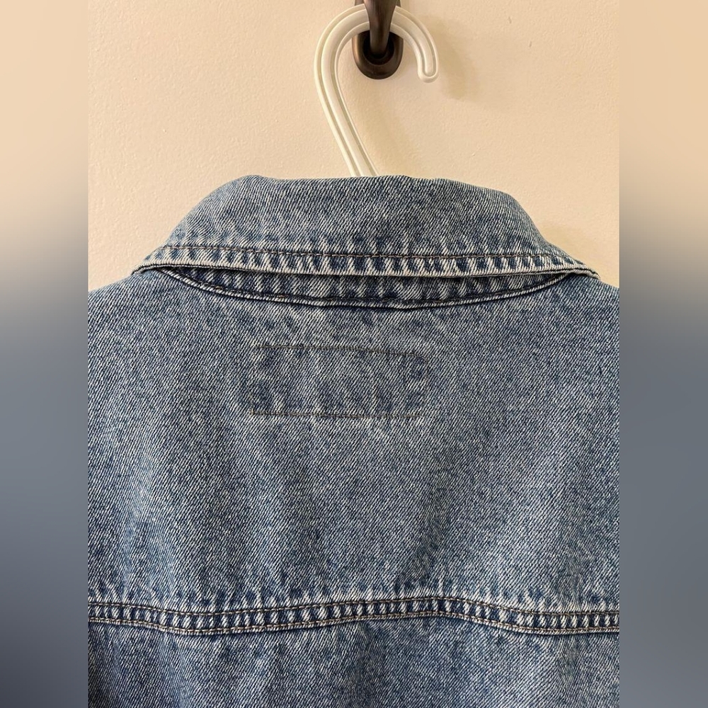 Wrangler Hero Vintage Denim Blue Jean Trucker Jacket sz XL - Picture 5 of 5